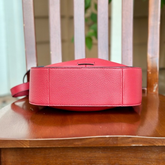 Vince Camuto Hayes Pebbled Leather HOBO Crossbody Bag - New Berry Color - Picture 8 of 15